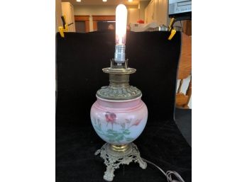 Floral Globe Lamp