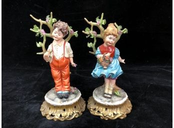 Nove Capodimonte Young Children Figurines