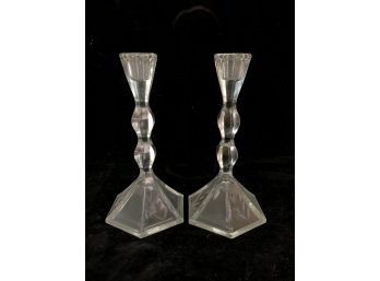 Glass Candle Stick Holders