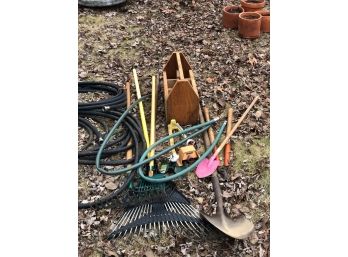 Gardening Tool Lot And Hoses