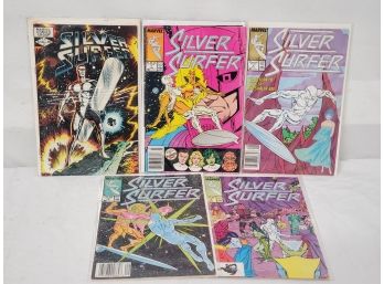 Five Marvel Comics Silver Surfer Comic Books Including 1982 #1 (Lot A)