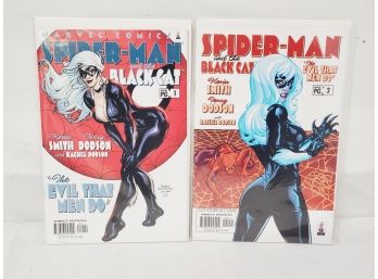 Two Marvel Comics Spider-man And The Black Cat Issus 1 & 2 Comic Books (Lot E)