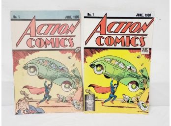 Two Action Comics Number 1 Renewed Comic Book Issues - 1965 & 1983  (Lot H)