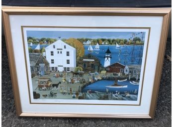 Fantastic CAROL DYER Print From MYSTIC SEAPORT - Chowderfest - Signed & Numbered - 402/850 - Very Nice !