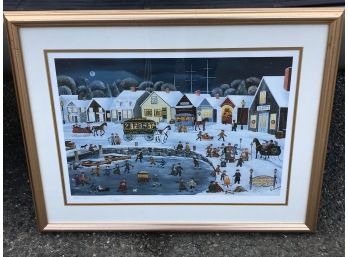 Fabulous CAROL DYER Print From MYSTIC SEAPORT - Lantern Light Tour - Signed And Numbered -  245/850 - NICE !