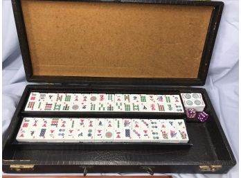 Very Nice Antique MAH JONG - MAH JONGG Set - 140 Pieces - 4 Blanks - 8 Jokers In Original Box - Nice Set !