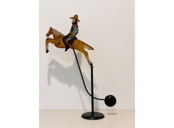 Cowboy On Horse Metal Pendulum Balance