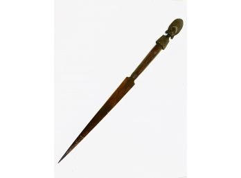 Hand Carved Ebony African Spear