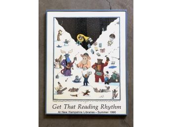 Framed Library Poster Print By Award Winning Children's Book Author And Illustrator, John Stadler