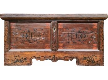 Antique 18th Century French Marriage Chest From The Alsace Region