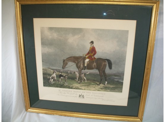 Large Fox Hunt Print - Charles Davis 'The Traverser'-  Earl Of Betsborough