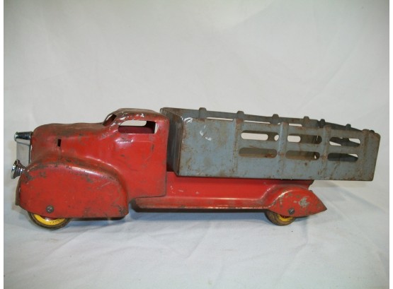 Vintage 1940's Pressed Steel Toy 'Rack Body' Truck - 'Decorative Shelf Piece'