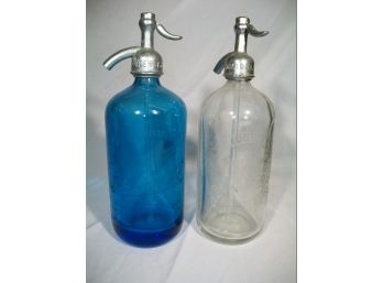 Lot Of  Two Vintage Seltzer Bottles - Two American Bottle Co. Bridgeport Ct.