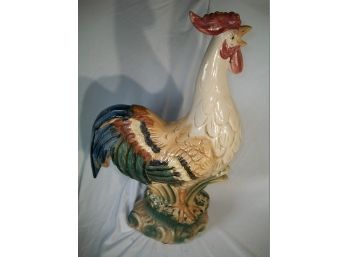 HUGE Porcelain Rooster - VERY Decorative - All Hand Painted - WOW !