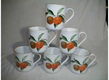 9 - Royal Worcester Mugs 'Evesham' Pattern  - Made In England