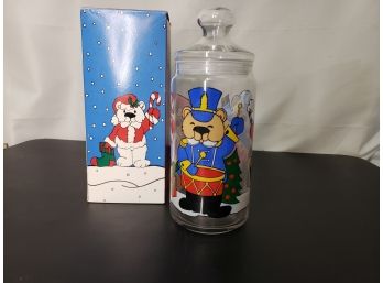 Vintage Christmas Candy/cookie Jar- New