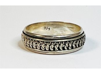 New Sterling Silver 2 Layered Spinner Ring  Size : 10