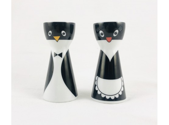 T. Von Grolman Mr. And Mrs. Penguin Salt And Pepper Shakers For Ritzenhoff