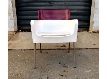 Modern White And Pink Olivia Side Chair By Harter - Retail $300+