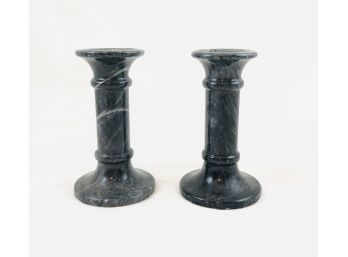 Pair Of Marble Candlesticks