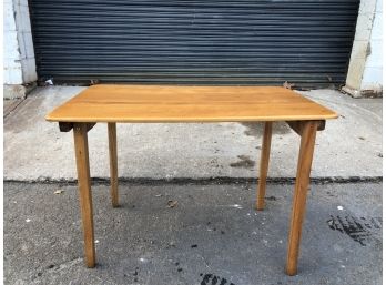 Vintage Solid Maple Folding Side Table