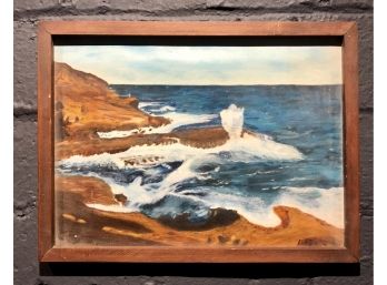 Original Oil On Board Seascape By Dorothy Butterfield