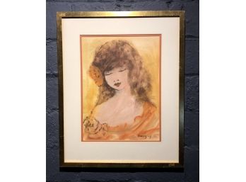 Vintage Portrait Of A Woman By Paul Marigny (French)