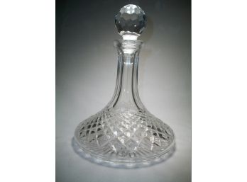 Beautiful Signed Waterford Crystal Ships Decanter W/Stopper - MINT !