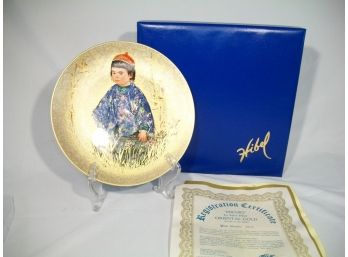 Large Edna Hibel Plate 'Michio' - Incredible Quality - Rosenthal China