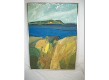1966 Joan Hopkins Coughlin - Cape Cod Painting 'Great Island' / Wellfleet  1966