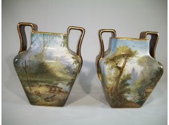 The BEST Pair Of Antique Limoges Vases - Signed C. Butot - BEST YOU CAN GET !
