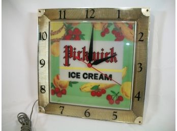 Pickwick Ice Cream Clock - Full Working Order - Great Advertising - Piece WOW !