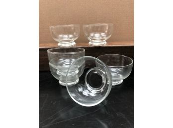 6 Stacking Glass Bowls - Excellent Condition - 3 1/3' Wide, 1 1/2' Tall