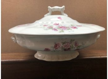 Sevres Pink Floral Covered Casserole Dish