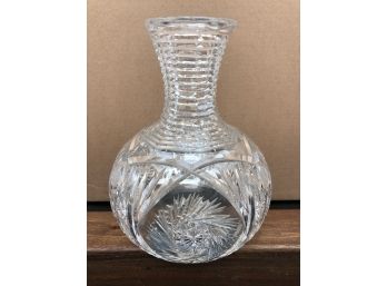 Beautiful Cut Glass Vase - Excellent Condition - Heavy - 8' Tall