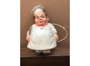 Vintage Nadine Wenden Composite Chef String Holder Made In USA 1941 Kitchen Decor Country Collectors Rare
