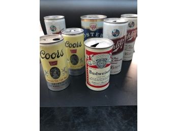 7 Vintage Beer Cans