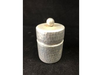 Hammered Metal Jar