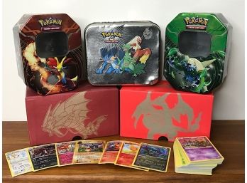 Pokemon Cards, Boxes, And Tins