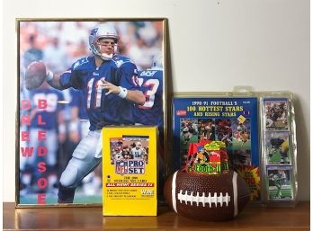 Drew Bledsoe Print And Other Football Card Packs
