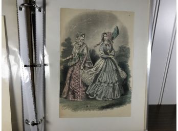 1800s Hand Colored Fashion Prints