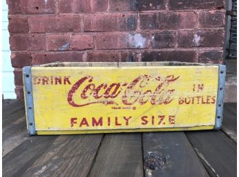 Coca Cola Family Size Wooden Crate