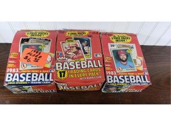 1980s Fleer Baseball Boxes