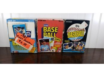 1980s Baseball Wax Boxes