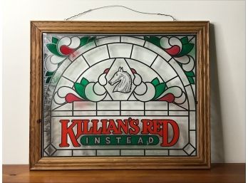 Killian’s Red Instead Frosted Stained Glass Sign