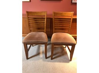 Two Dining Chairs With Upholstered Seats