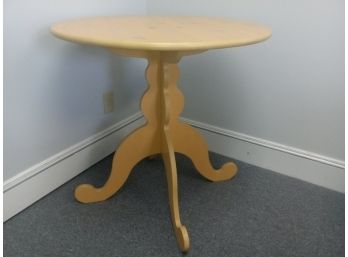 Beautiful Pine Pedestal Table With Pickle Finish.