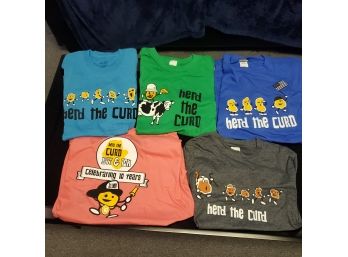 Five New Herd The Curd Race T- Shirts