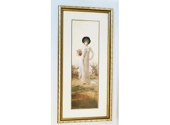 Marcus Stone Print 'Fleurs Des Champs' Matted And Framed-Lot 3