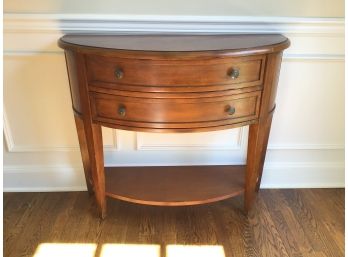 Louis Phillipe Style Cherrywood Two Drawer Demilune